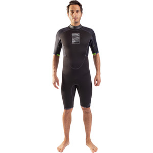 2024 Gul Mens Response 3/2mm Back Zip Shorty Wetsuit RE3319-C1 - Grey / Sulphur